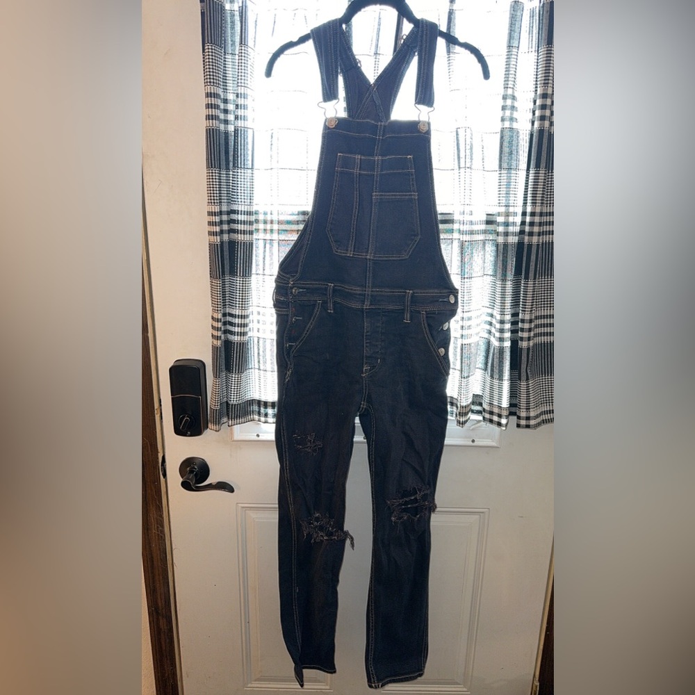 AE Tomgirl Denim Overalls - Dark Blue